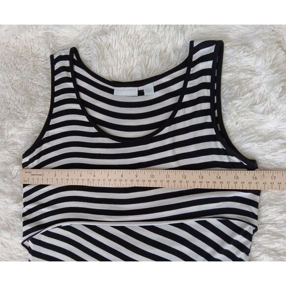 New York & Co Sleeveless Black & White Striped Long/Maxi Dress Sz Small - Picture 4 of 10